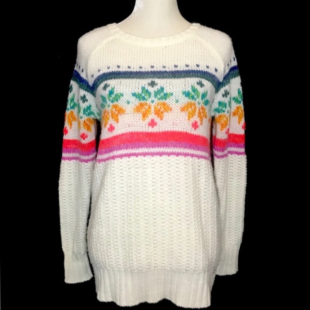 American Eagle Fun Oversized White Wool Sweater - image 1